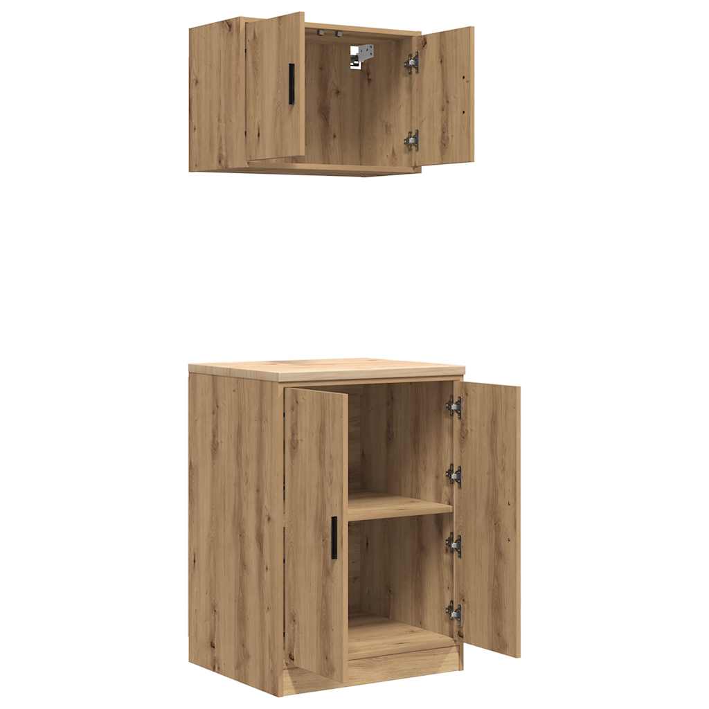 Garagekasten 2 st bewerkt hout ambachtelijk eikenhout is nu te koop bij PeponiXL, paradijselijk wonen!