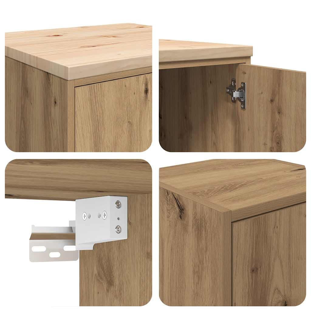Garagekasten 2 st bewerkt hout ambachtelijk eikenhout is nu te koop bij PeponiXL, paradijselijk wonen!