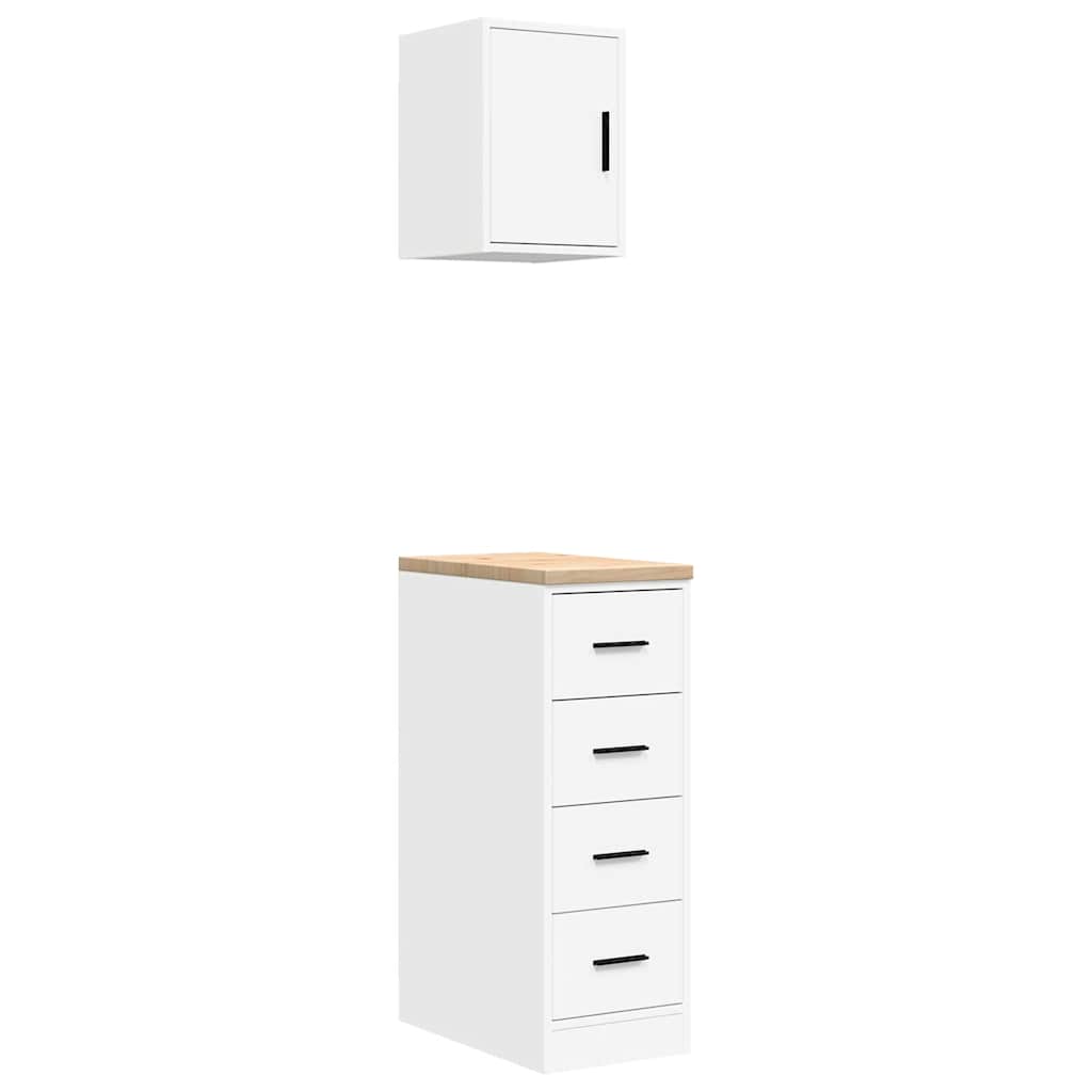 Garagekasten 2 st spaanplaat wit is nu te koop bij PeponiXL, paradijselijk wonen!
