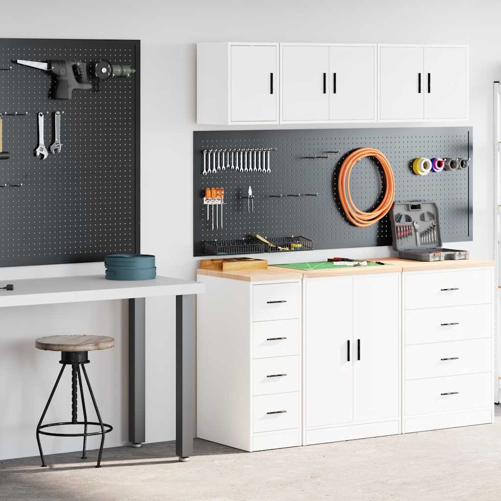 Garagekasten 2 st spaanplaat wit is nu te koop bij PeponiXL, paradijselijk wonen!