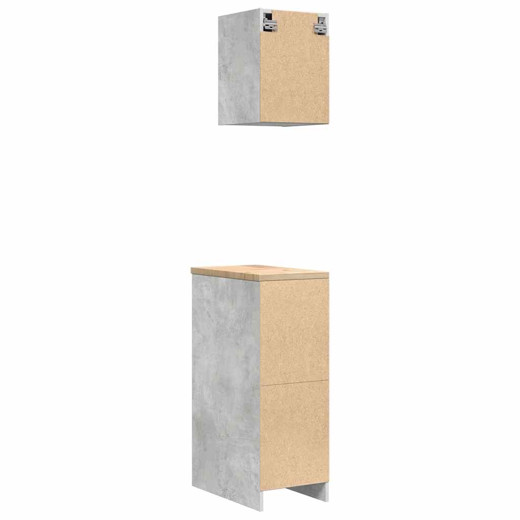 Garagekasten 2 st bewerkt hout betongrijs is nu te koop bij PeponiXL, paradijselijk wonen!