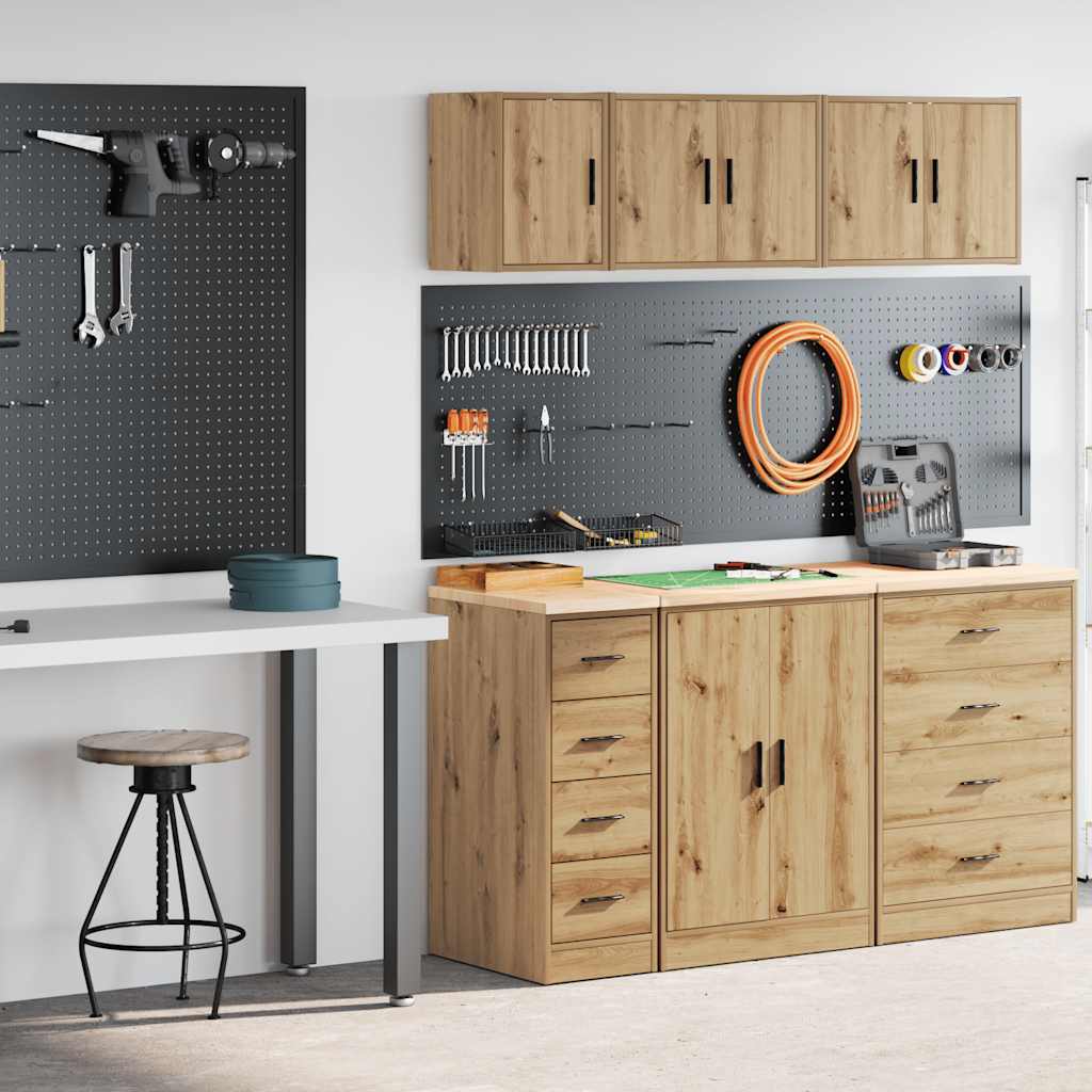 Garagekasten 2 st bewerkt hout ambachtelijk eikenhout is nu te koop bij PeponiXL, paradijselijk wonen!