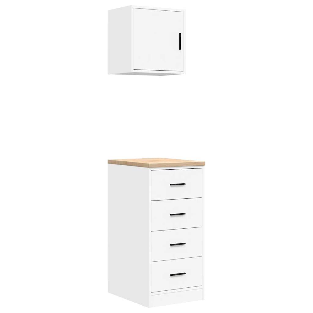 Garagekasten 2 st spaanplaat wit is nu te koop bij PeponiXL, paradijselijk wonen!