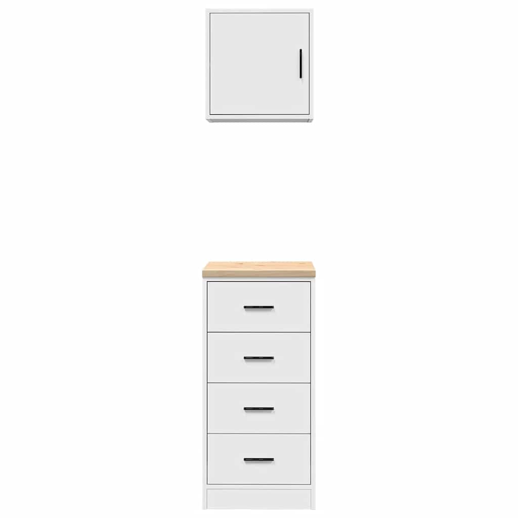 Garagekasten 2 st spaanplaat wit is nu te koop bij PeponiXL, paradijselijk wonen!