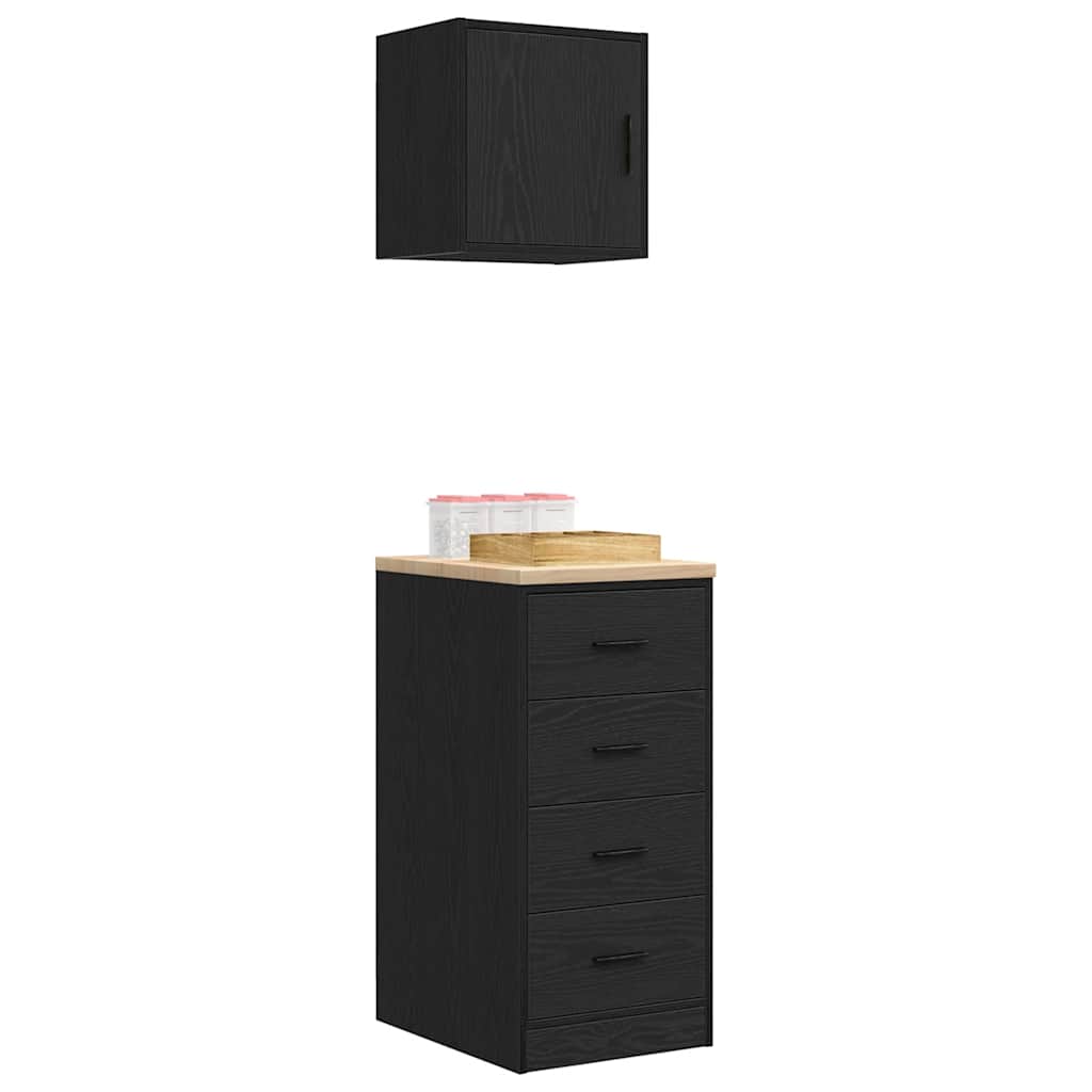 Garagekasten 2 st spaanplaat zwart is nu te koop bij PeponiXL, paradijselijk wonen!