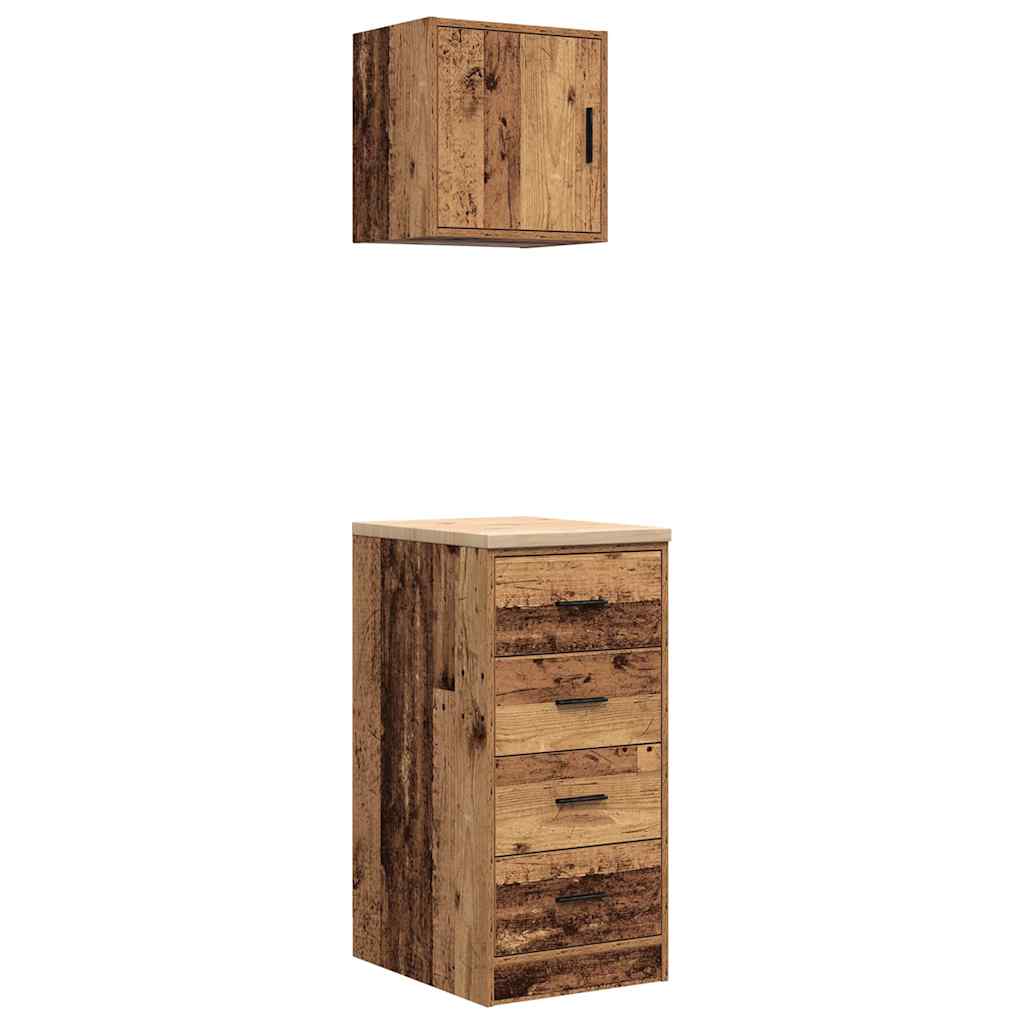 Garagekasten 2 st bewerkt hout oud hout is nu te koop bij PeponiXL, paradijselijk wonen!