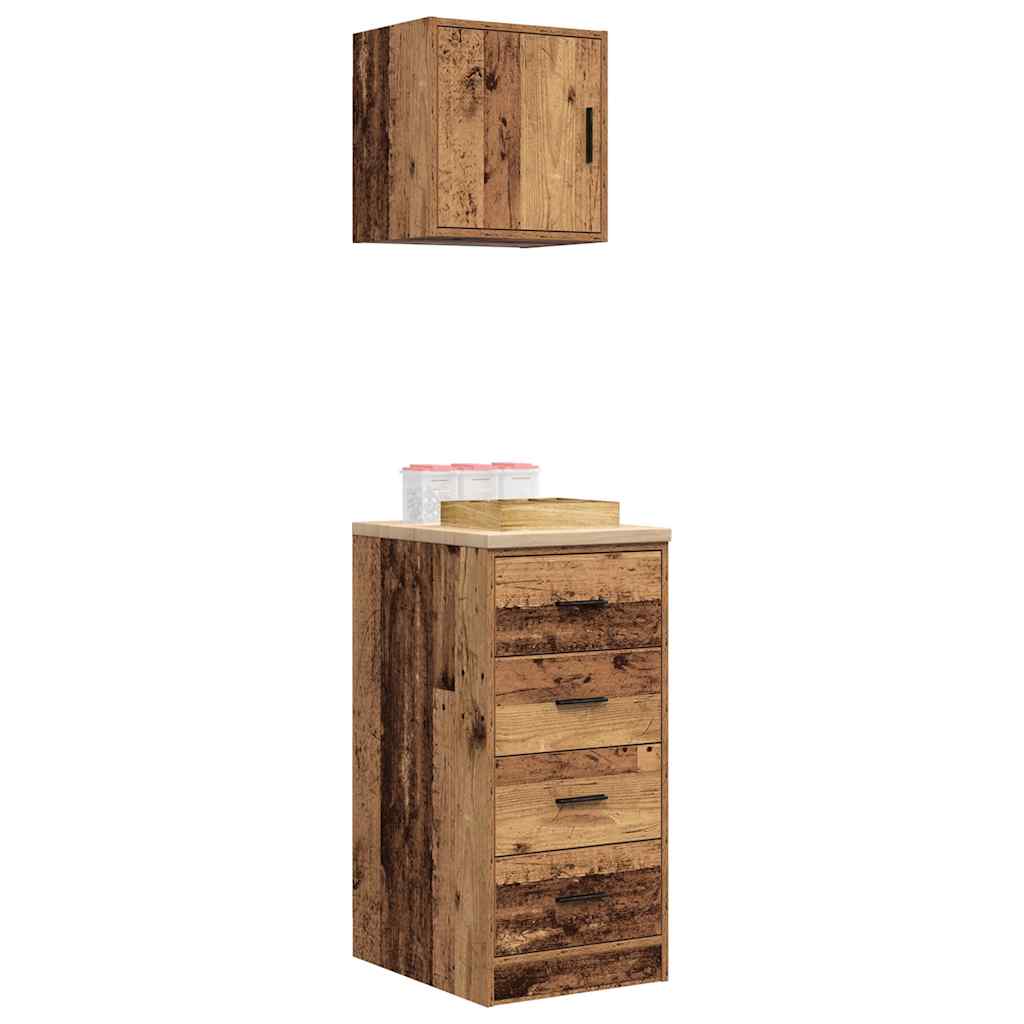 Garagekasten 2 st bewerkt hout oud hout is nu te koop bij PeponiXL, paradijselijk wonen!