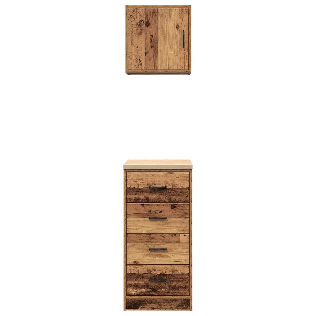 Garagekasten 2 st bewerkt hout oud hout is nu te koop bij PeponiXL, paradijselijk wonen!