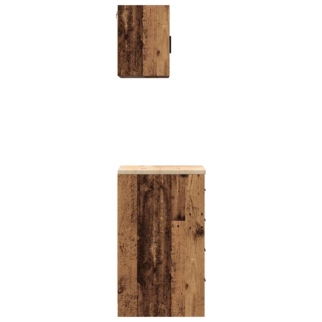 Garagekasten 2 st bewerkt hout oud hout is nu te koop bij PeponiXL, paradijselijk wonen!