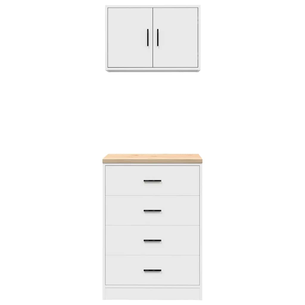 Garagekasten 2 st spaanplaat wit is nu te koop bij PeponiXL, paradijselijk wonen!