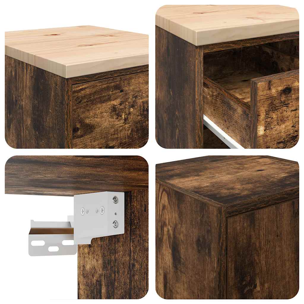 Garagekasten 2 st Spaanplaat gerookt eiken is nu te koop bij PeponiXL, paradijselijk wonen!