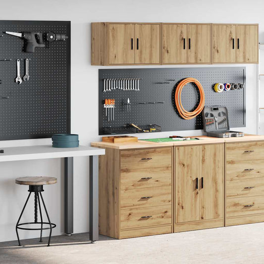 Garagekasten 2 st bewerkt hout ambachtelijk eikenhout is nu te koop bij PeponiXL, paradijselijk wonen!