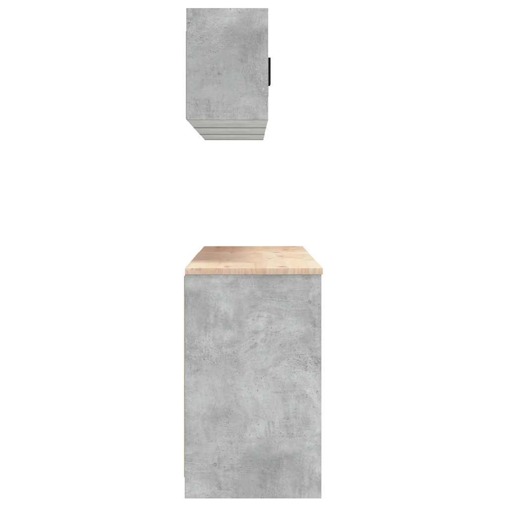 Garagekasten 6 st bewerkt hout betongrijs is nu te koop bij PeponiXL, paradijselijk wonen!