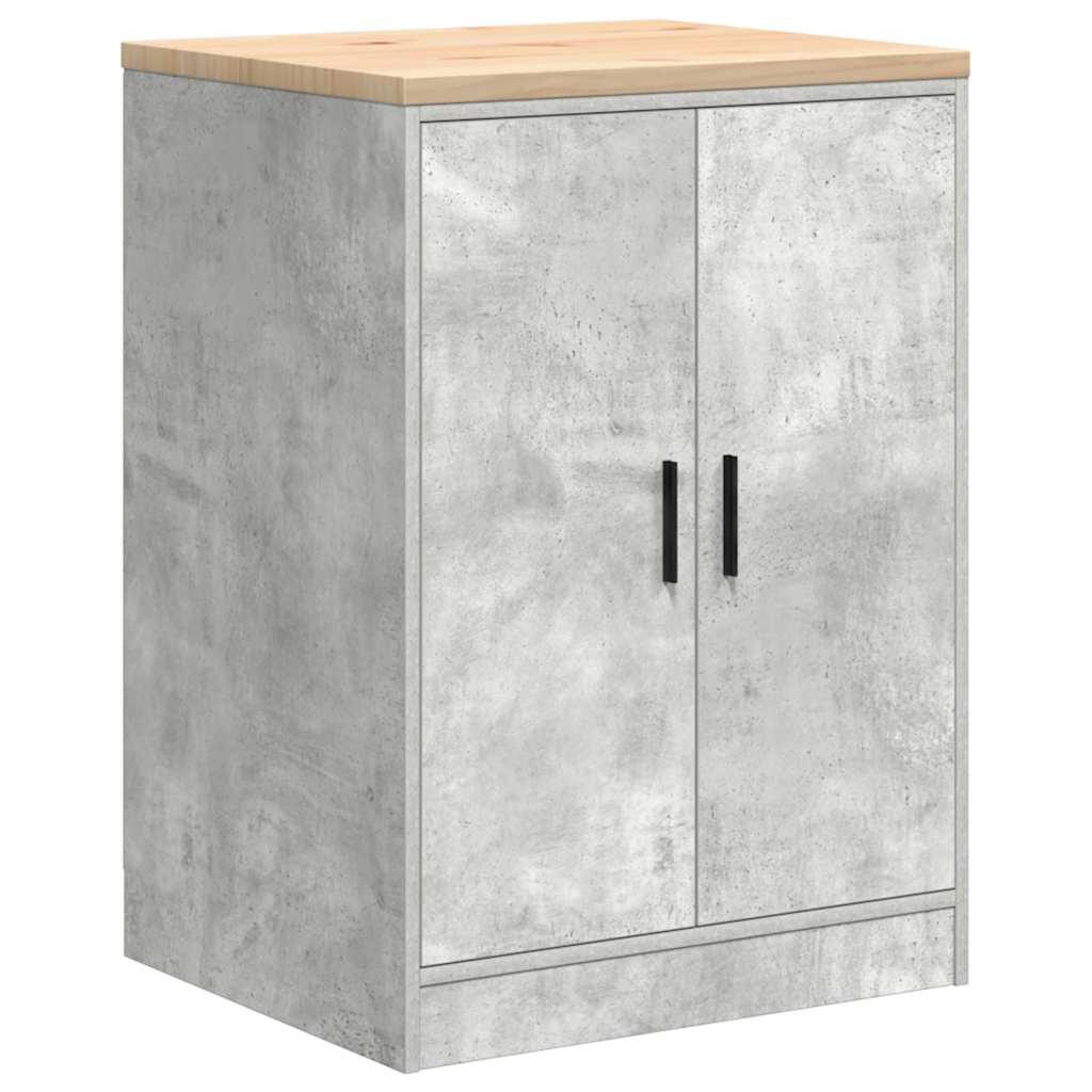 Garagekasten 6 st bewerkt hout betongrijs is nu te koop bij PeponiXL, paradijselijk wonen!
