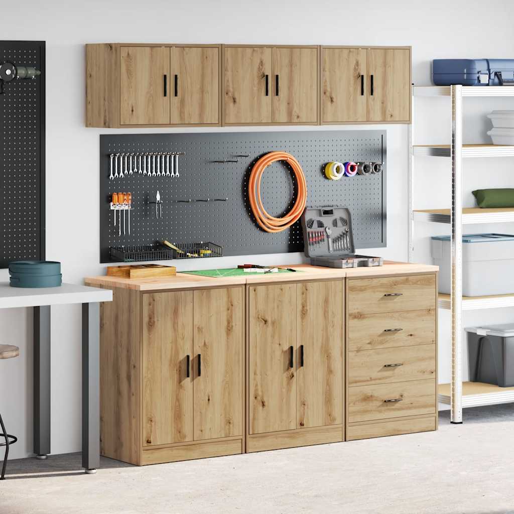 Garagekasten 6 st bewerkt hout ambachtelijk eikenhout is nu te koop bij PeponiXL, paradijselijk wonen!