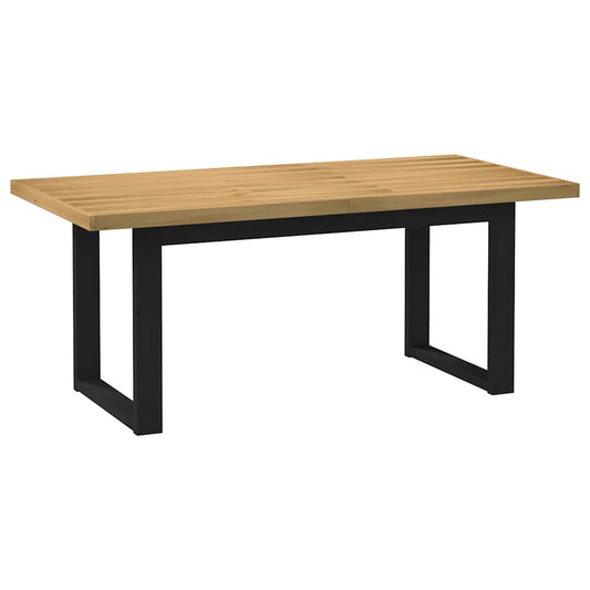 Eettafel NOAIN U-vormige poten 180x90x75 cm massief grenenhout is nu te koop bij PeponiXL, paradijselijk wonen!
