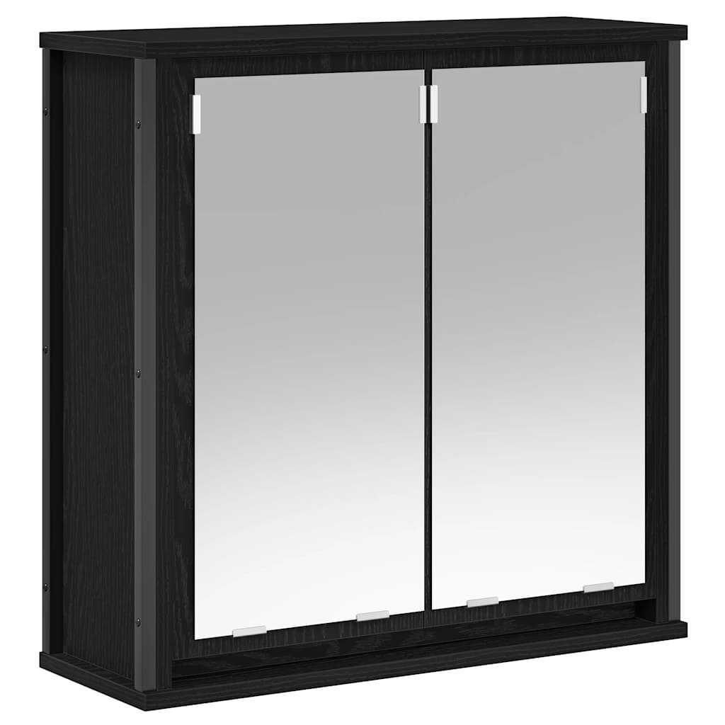 2-delige Badkamermeubelset bewerkt hout zwart eikenhout is nu te koop bij PeponiXL, paradijselijk wonen!