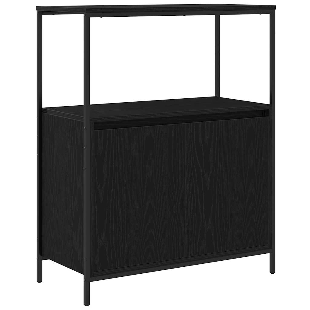 Badkamermeubelset met plank 5 pcs Zwart Eiken Bewerkt hout is nu te koop bij PeponiXL, paradijselijk wonen!