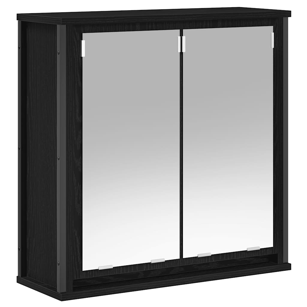 2-delige Badkamermeubelset bewerkt hout zwart eikenhout is nu te koop bij PeponiXL, paradijselijk wonen!