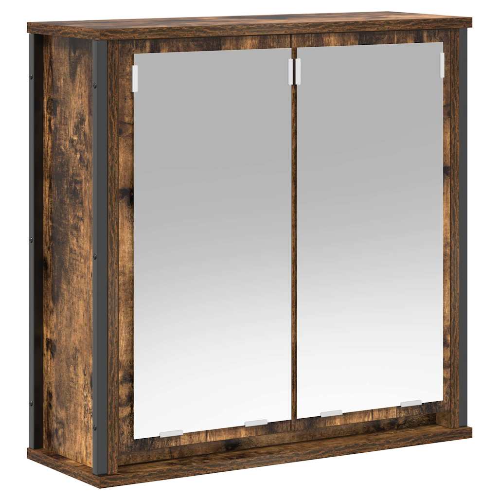 2-delige Badkamermeubelset bewerkt hout gerookt eikenkleurig is nu te koop bij PeponiXL, paradijselijk wonen!
