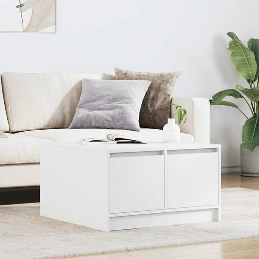 Salontafel met lades 70,5x70x40 cm wit is nu te koop bij PeponiXL, paradijselijk wonen!