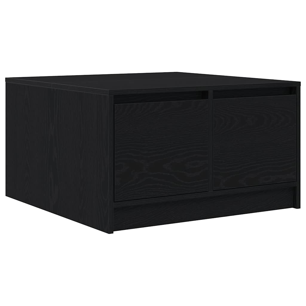 Salontafel met lades 70,5x70x40 cm zwart eikenkleurig is nu te koop bij PeponiXL, paradijselijk wonen!
