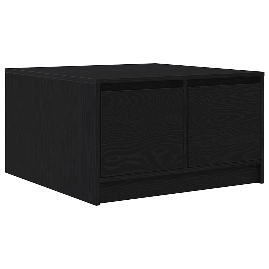 Salontafel met lades 70,5x70x40 cm zwart eikenkleurig is nu te koop bij PeponiXL, paradijselijk wonen!