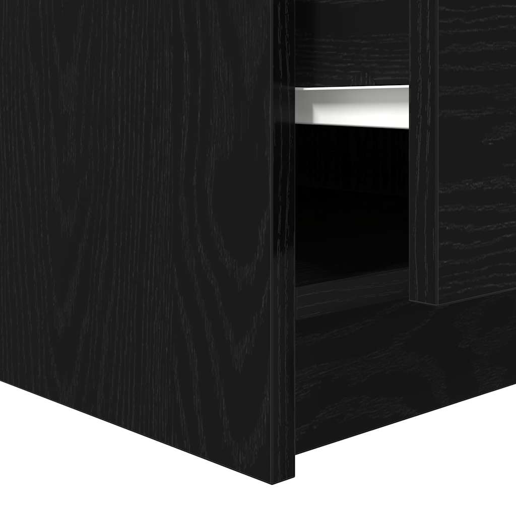 Salontafel met lades 70,5x70x40 cm zwart eikenkleurig is nu te koop bij PeponiXL, paradijselijk wonen!