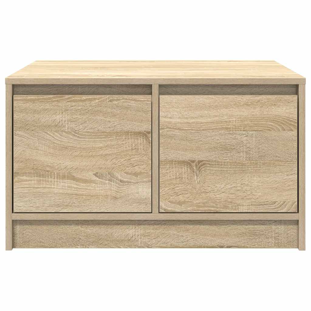 Salontafel met lades 70,5x70x40 cm Sonoma eikenkleurig is nu te koop bij PeponiXL, paradijselijk wonen!