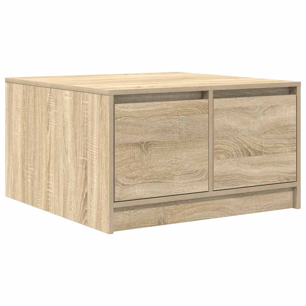 Salontafel met lades 70,5x70x40 cm Sonoma eikenkleurig is nu te koop bij PeponiXL, paradijselijk wonen!