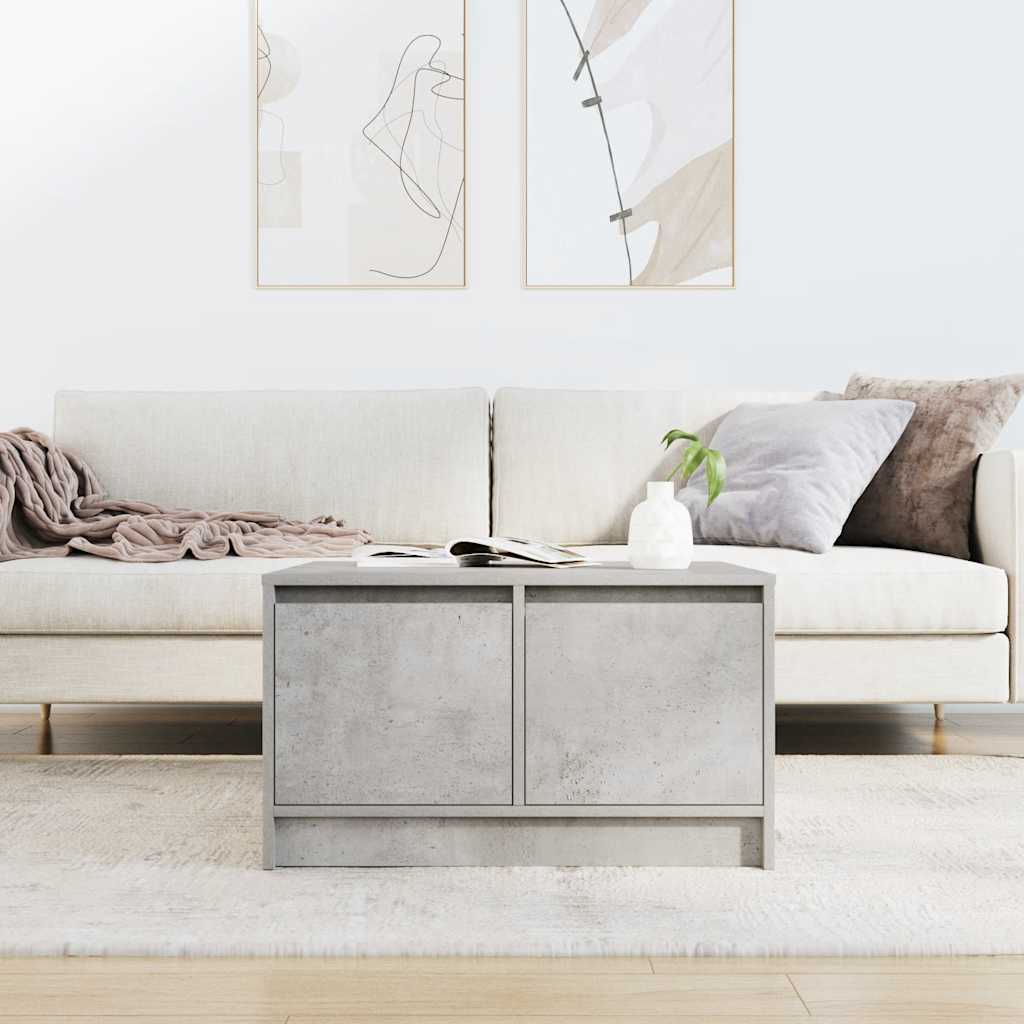 Salontafel met lades 70,5x70x40 cm betongrijs is nu te koop bij PeponiXL, paradijselijk wonen!