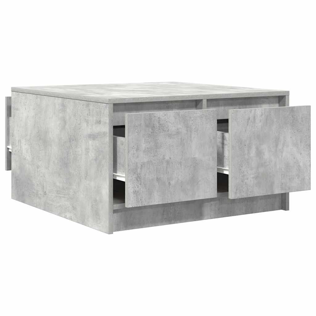 Salontafel met lades 70,5x70x40 cm betongrijs is nu te koop bij PeponiXL, paradijselijk wonen!