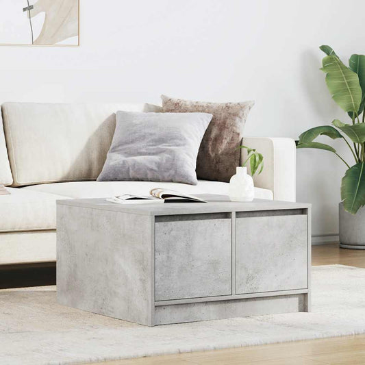 Salontafel met lades 70,5x70x40 cm betongrijs is nu te koop bij PeponiXL, paradijselijk wonen!