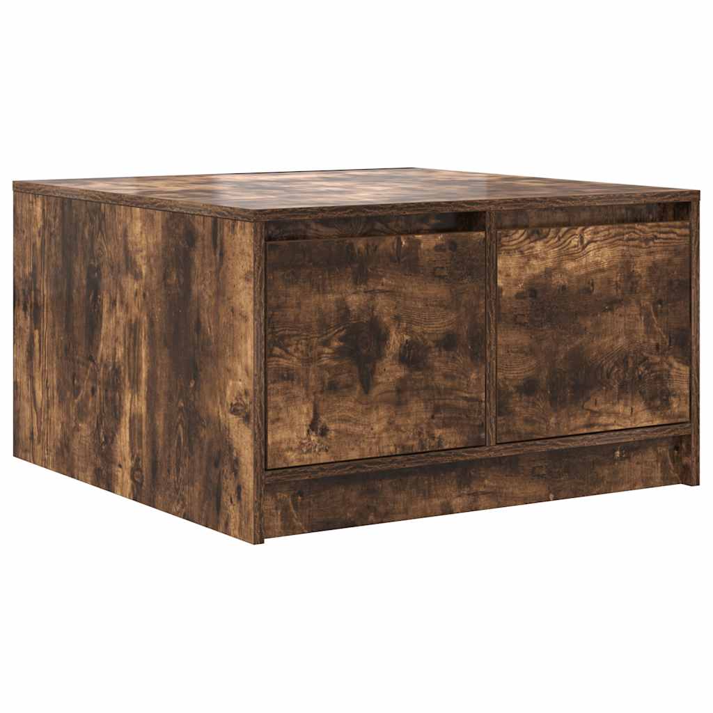 Salontafel met lades 70,5x70x40 cm gerookt eikenkleurig is nu te koop bij PeponiXL, paradijselijk wonen!