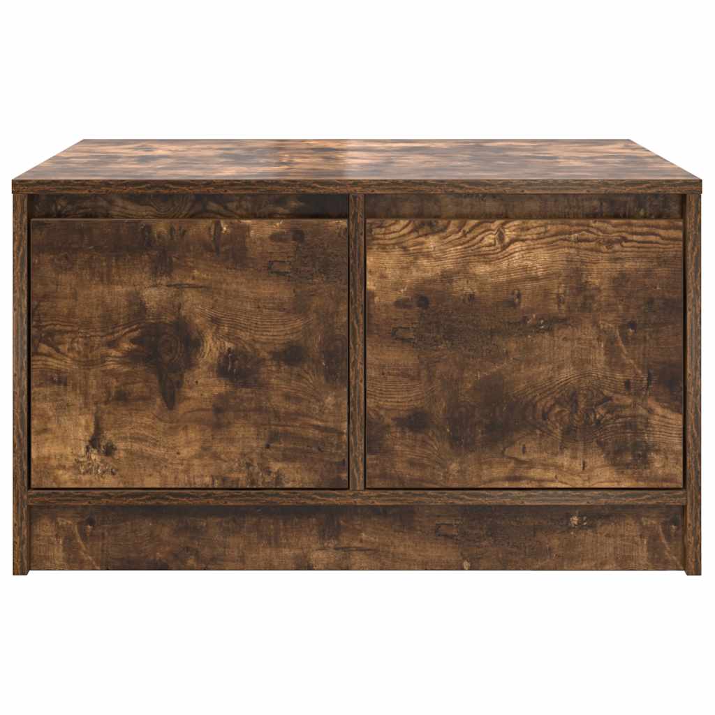 Salontafel met lades 70,5x70x40 cm gerookt eikenkleurig is nu te koop bij PeponiXL, paradijselijk wonen!