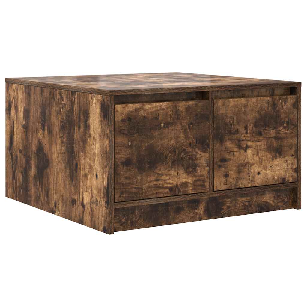 Salontafel met lades 70,5x70x40 cm gerookt eikenkleurig is nu te koop bij PeponiXL, paradijselijk wonen!