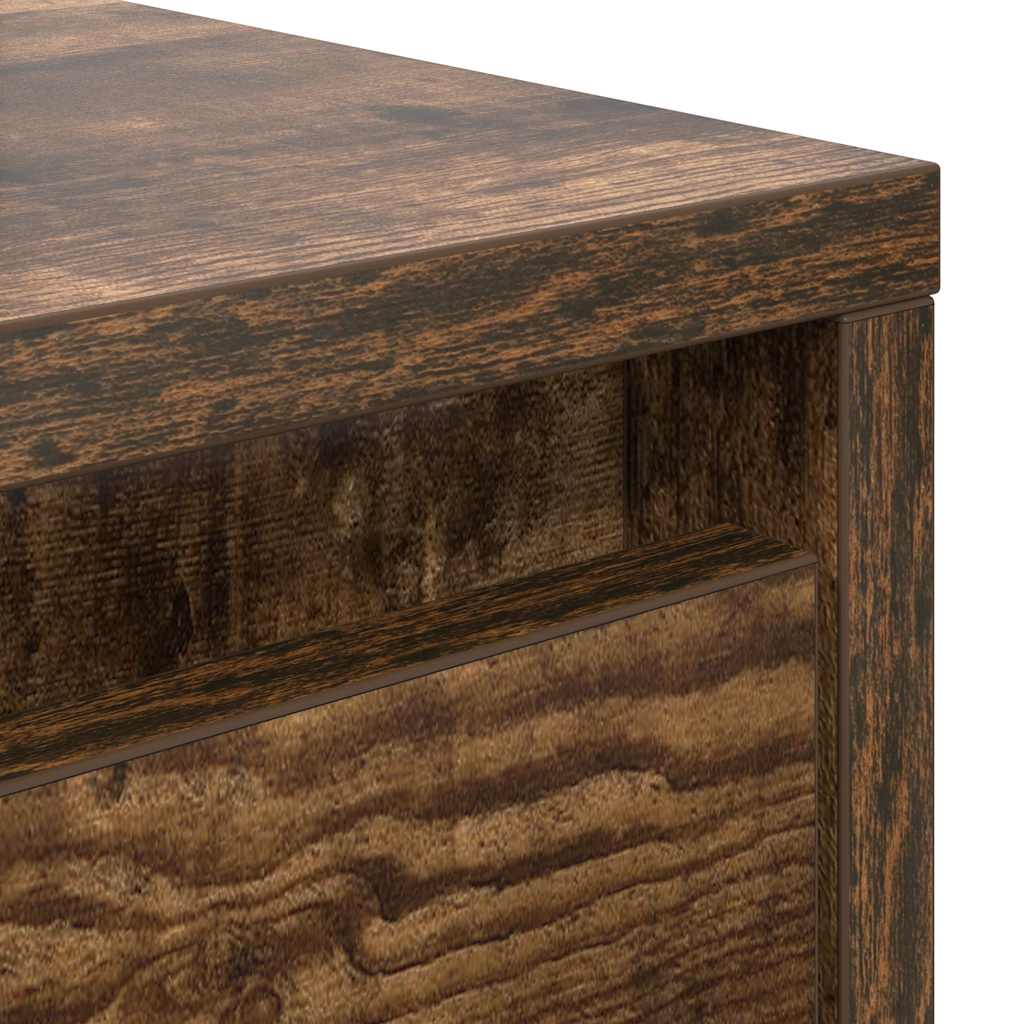 Salontafel met lades 70,5x70x40 cm gerookt eikenkleurig is nu te koop bij PeponiXL, paradijselijk wonen!