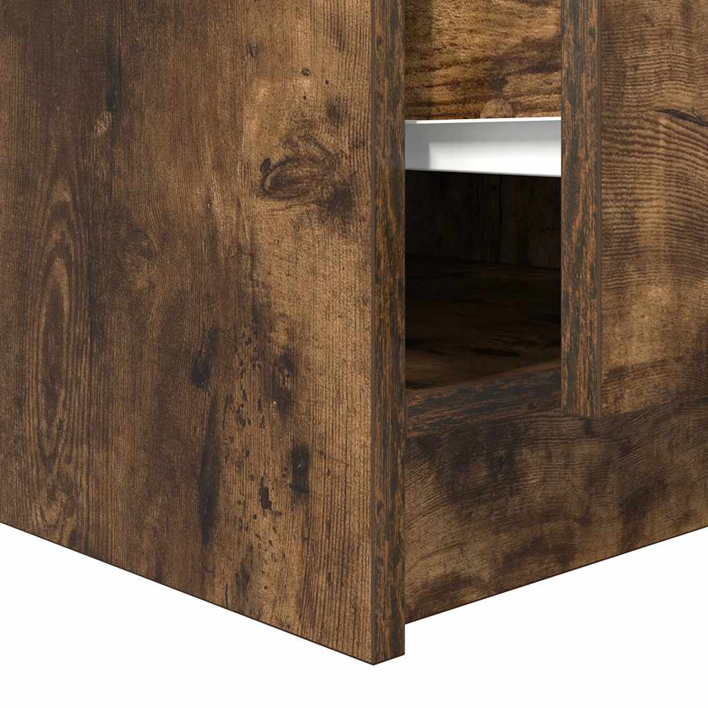 Salontafel met lades 70,5x70x40 cm gerookt eikenkleurig is nu te koop bij PeponiXL, paradijselijk wonen!
