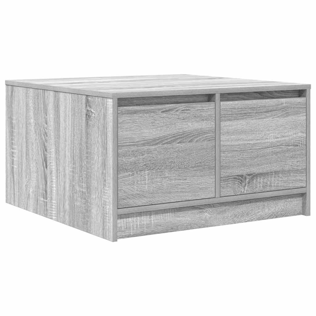 Salontafel met lades 70,5x70x40 cm grijs Sonoma is nu te koop bij PeponiXL, paradijselijk wonen!