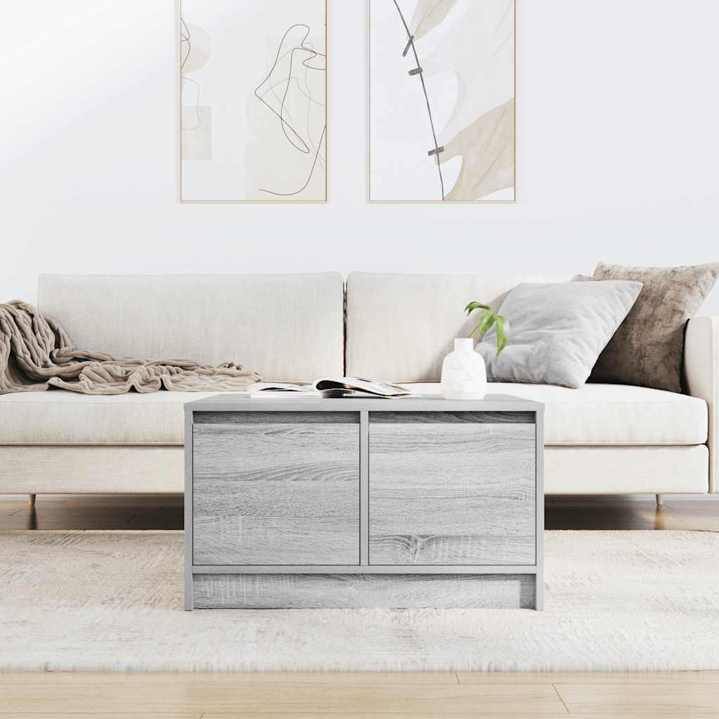 Salontafel met lades 70,5x70x40 cm grijs Sonoma is nu te koop bij PeponiXL, paradijselijk wonen!