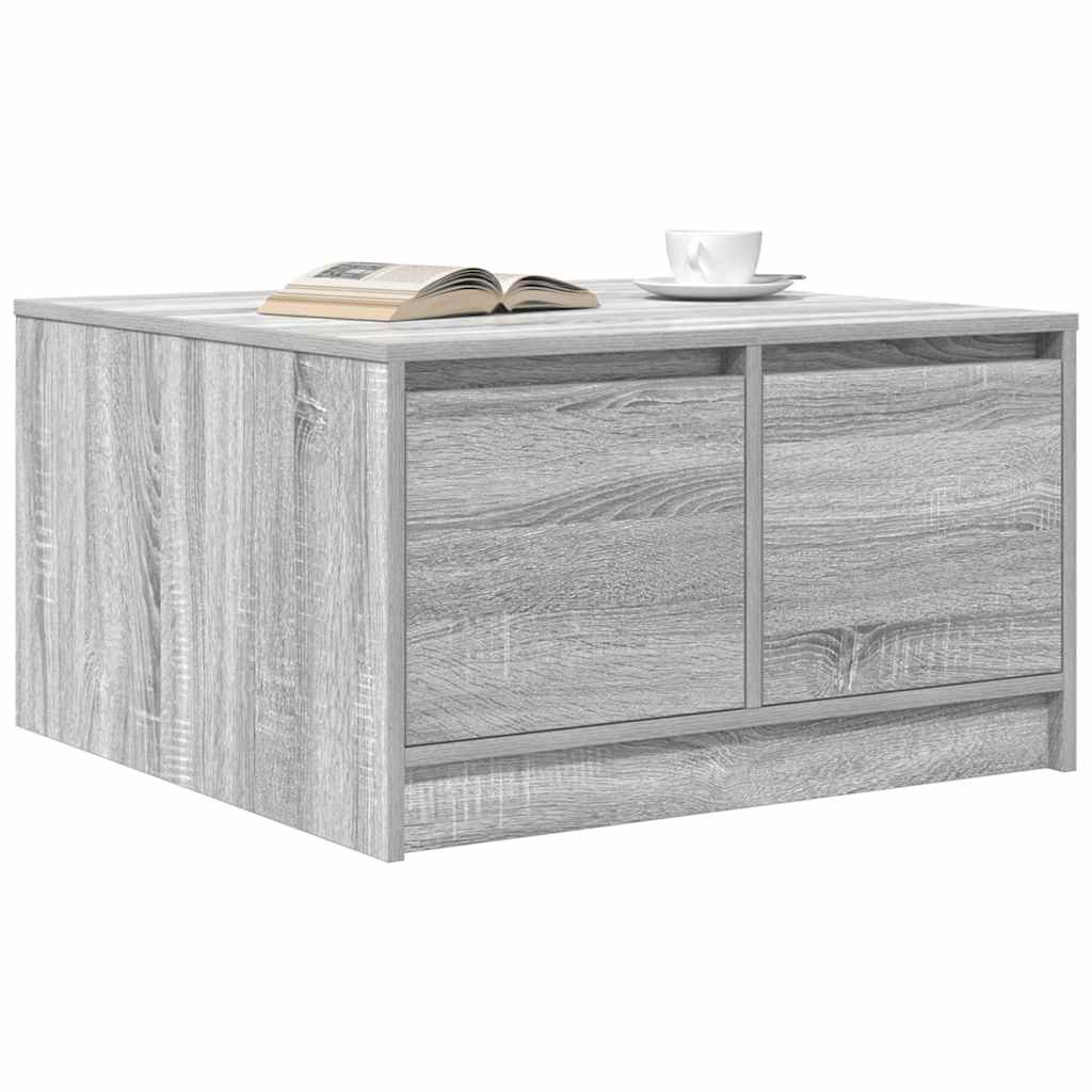 Salontafel met lades 70,5x70x40 cm grijs Sonoma is nu te koop bij PeponiXL, paradijselijk wonen!