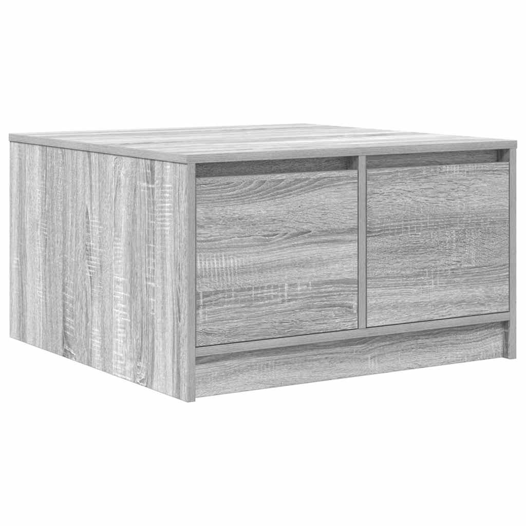 Salontafel met lades 70,5x70x40 cm grijs Sonoma is nu te koop bij PeponiXL, paradijselijk wonen!