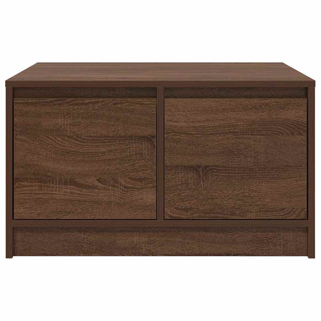 Salontafel met lades 70,5x70x40 cm bruin eikenkleurig is nu te koop bij PeponiXL, paradijselijk wonen!