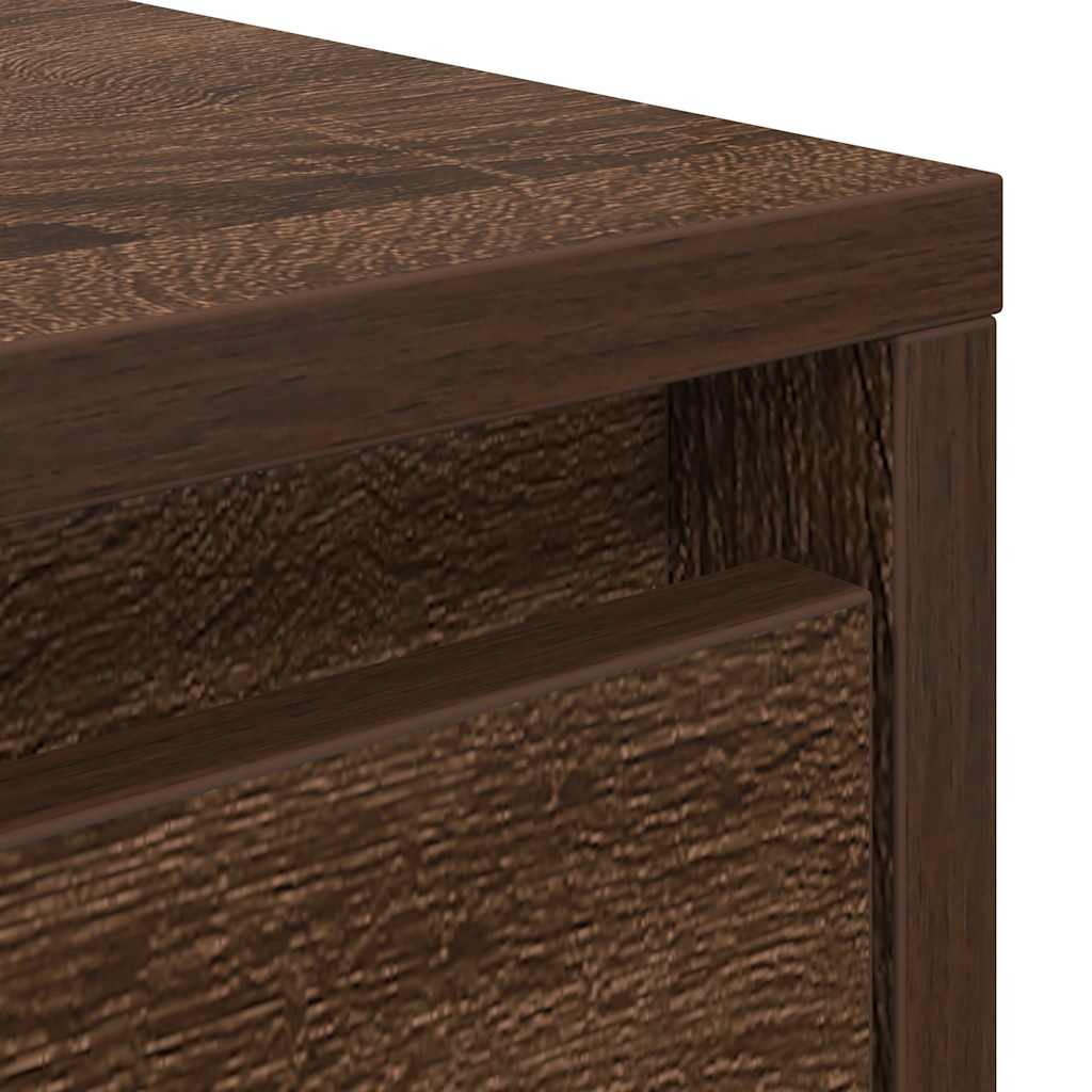 Salontafel met lades 70,5x70x40 cm bruin eikenkleurig is nu te koop bij PeponiXL, paradijselijk wonen!