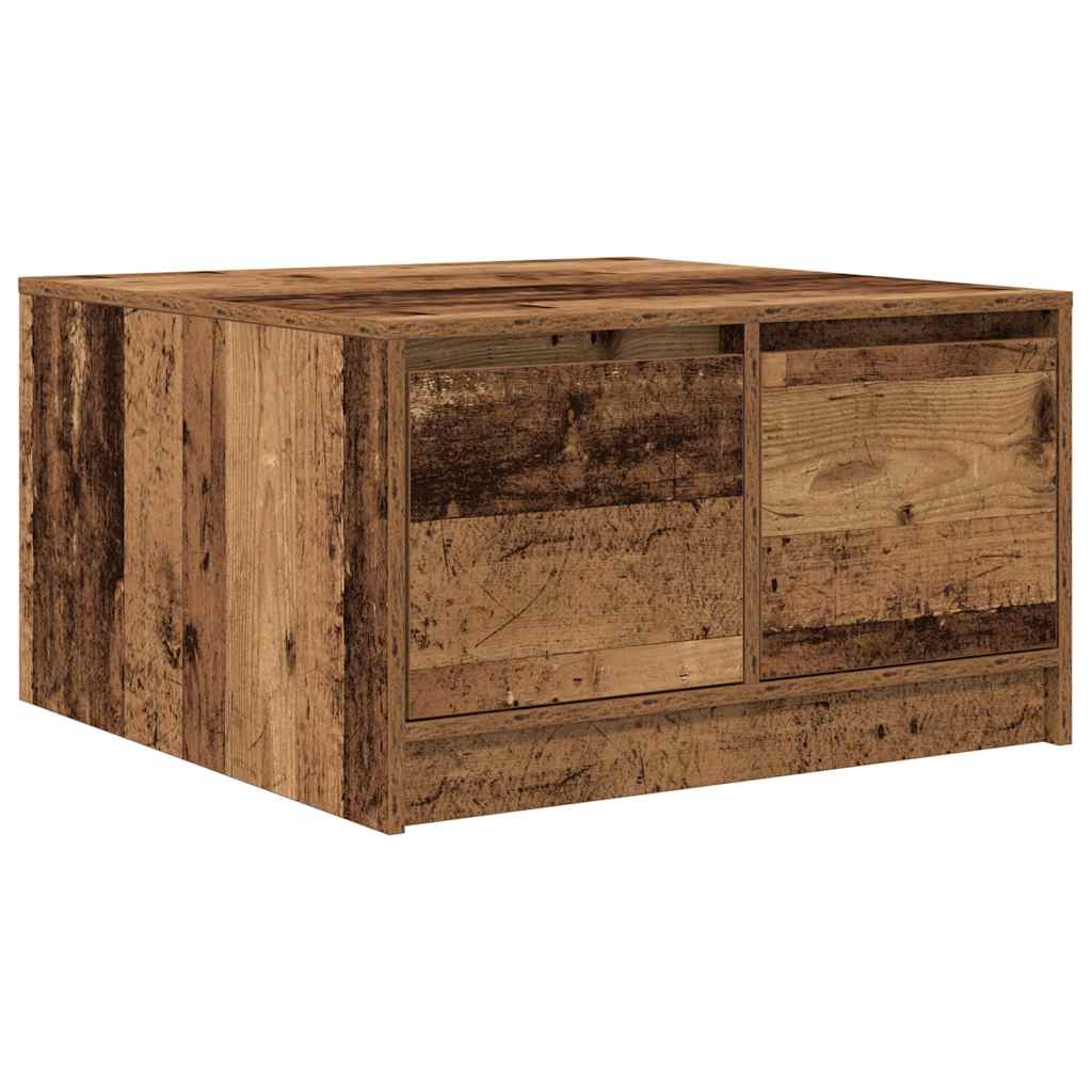 Salontafel met lades 70,5x70x40 cm oud hout is nu te koop bij PeponiXL, paradijselijk wonen!