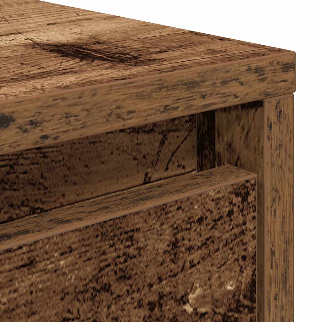 Salontafel met lades 70,5x70x40 cm oud hout is nu te koop bij PeponiXL, paradijselijk wonen!
