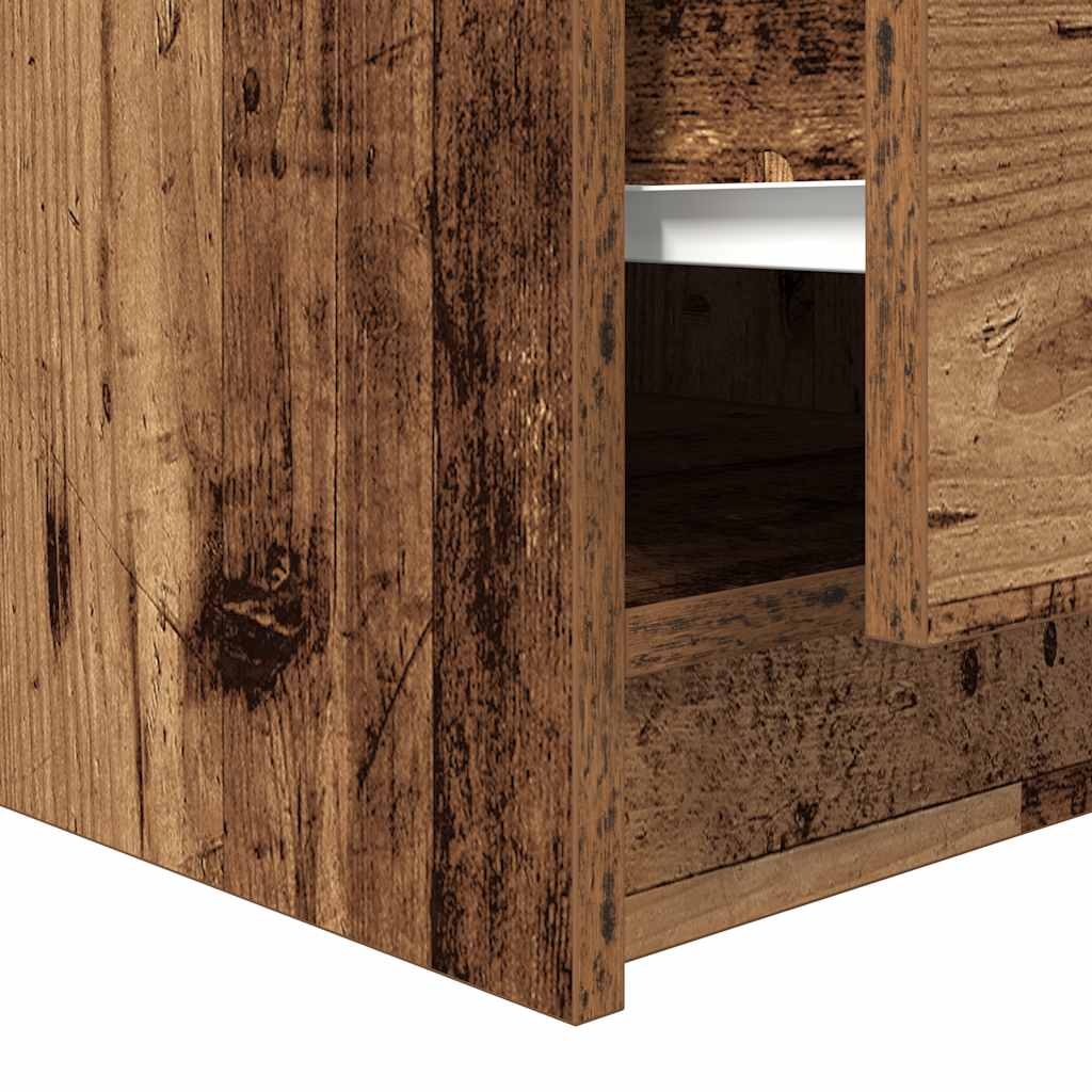Salontafel met lades 70,5x70x40 cm oud hout is nu te koop bij PeponiXL, paradijselijk wonen!