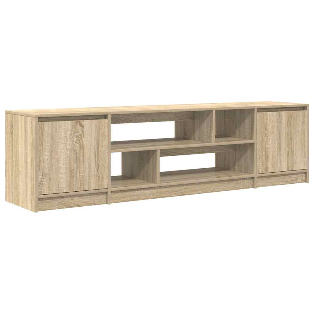 Tv-meubel 188,5x41x50 cm spaanplaat sonoma eikenkleurig is nu te koop bij PeponiXL, paradijselijk wonen!
