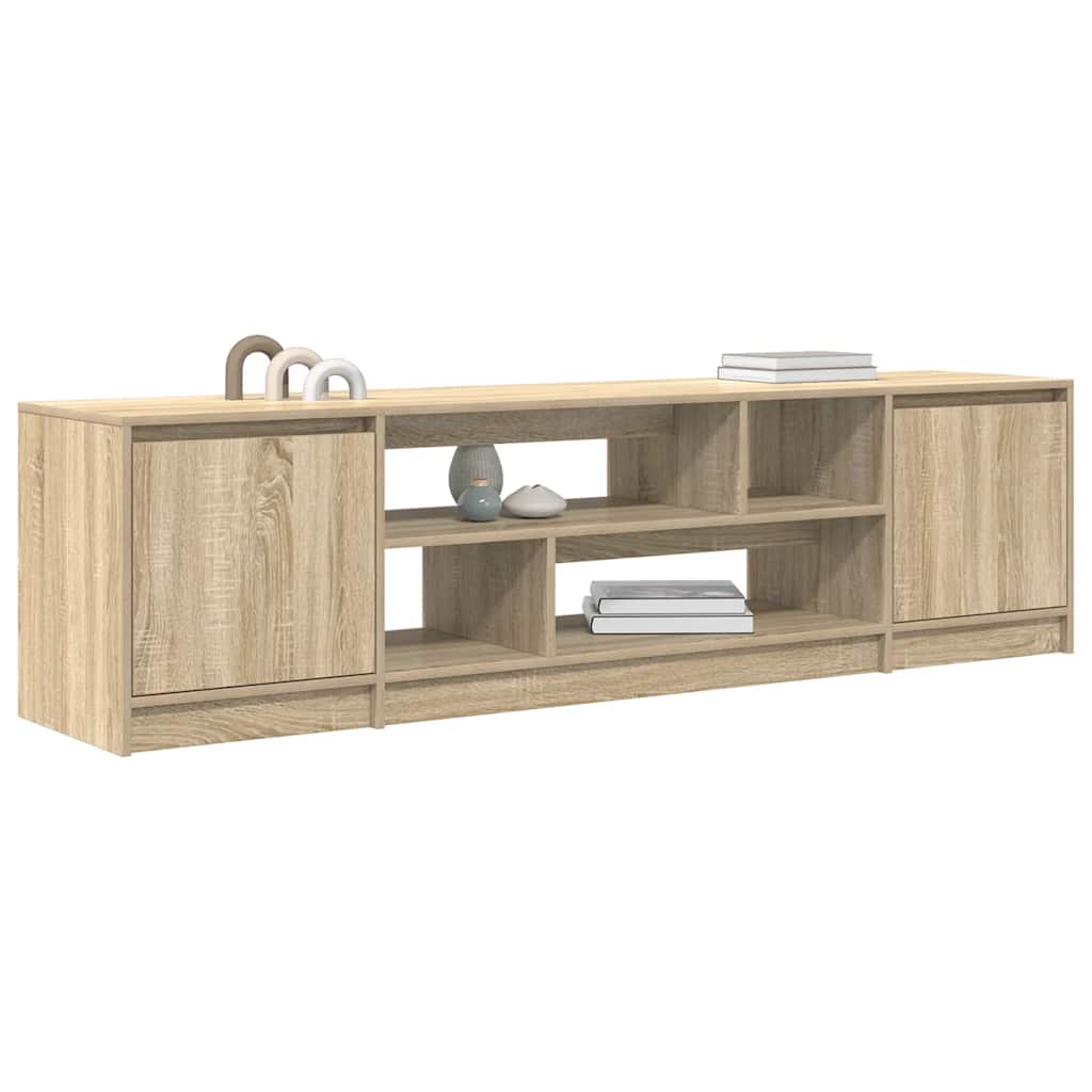Tv-meubel 188,5x41x50 cm spaanplaat sonoma eikenkleurig is nu te koop bij PeponiXL, paradijselijk wonen!