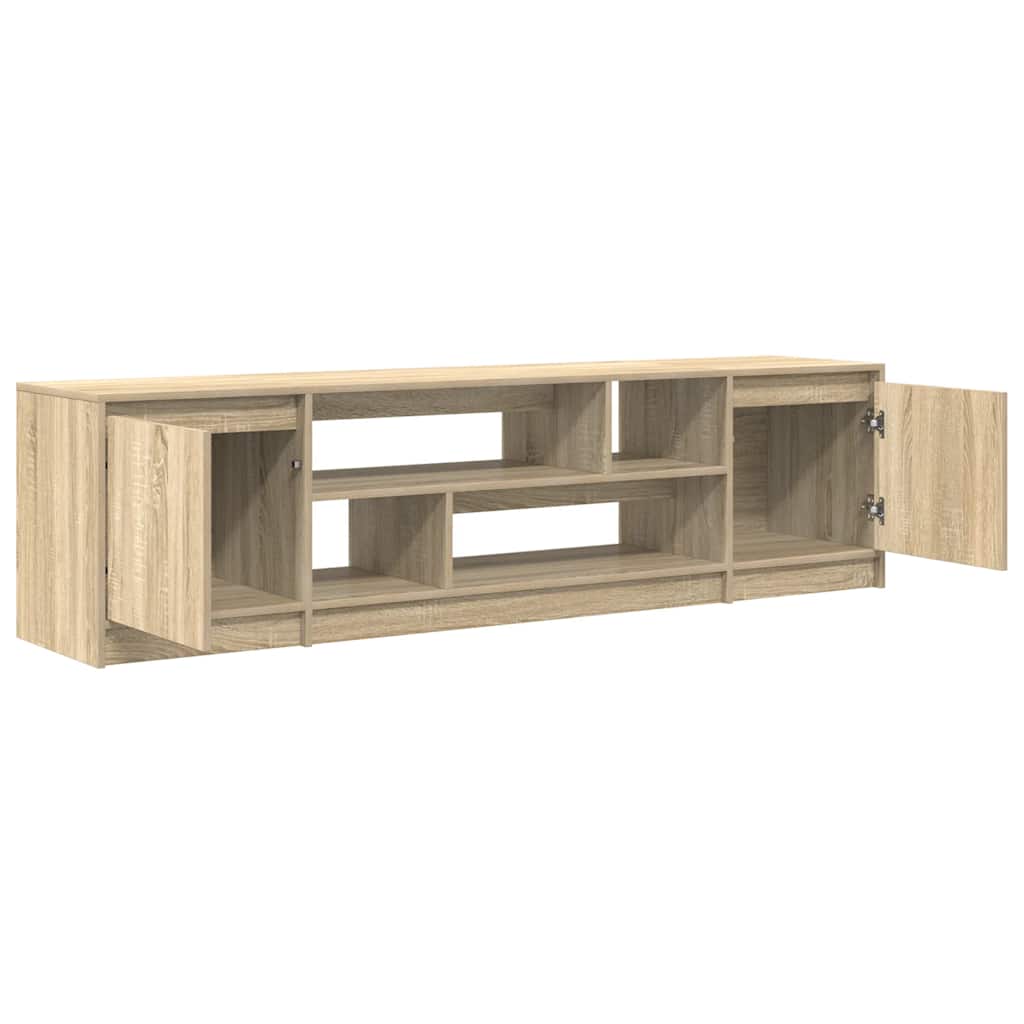Tv-meubel 188,5x41x50 cm spaanplaat sonoma eikenkleurig is nu te koop bij PeponiXL, paradijselijk wonen!